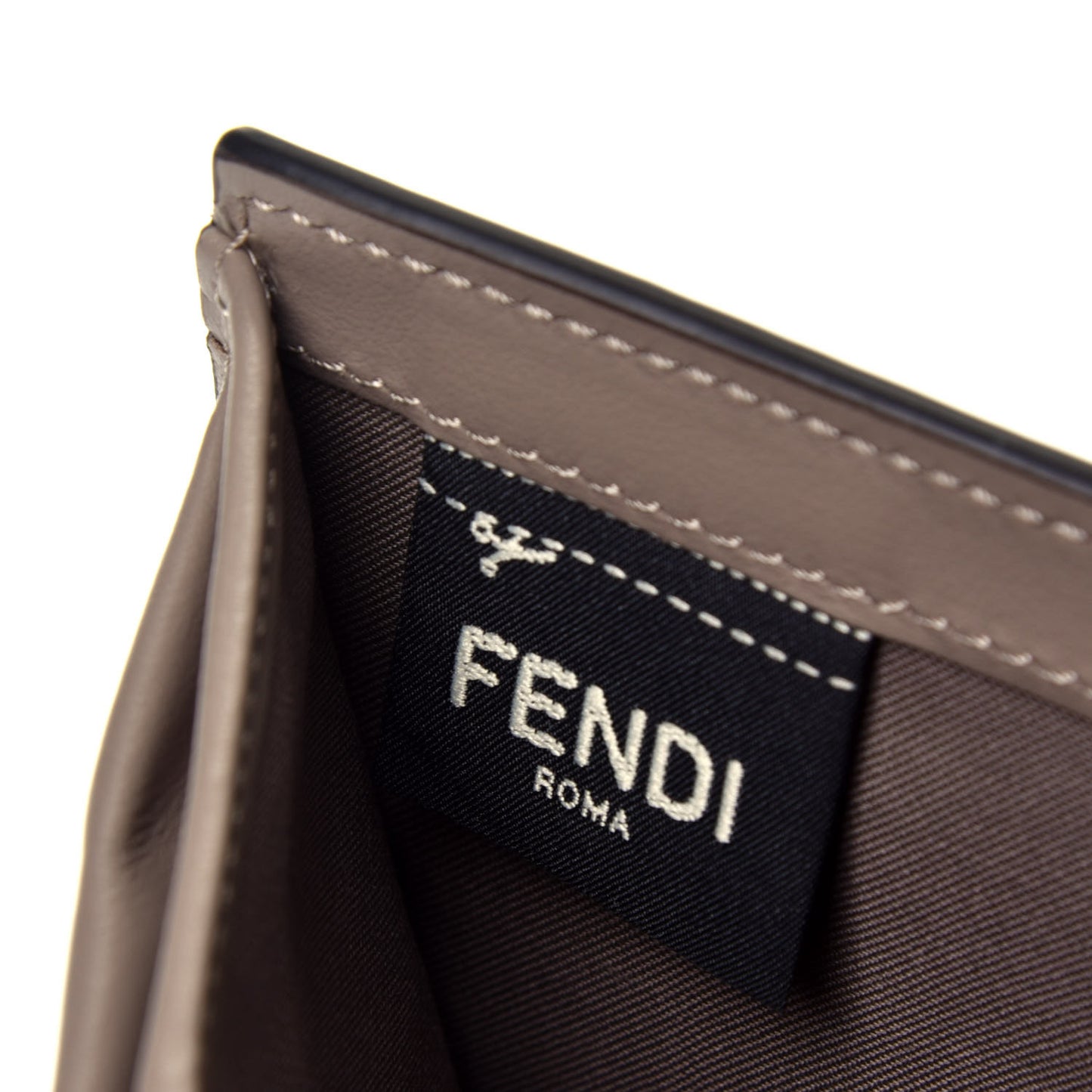 Vitello Cruise F is Fendi Compact Bi-Fold Wallet Tortora