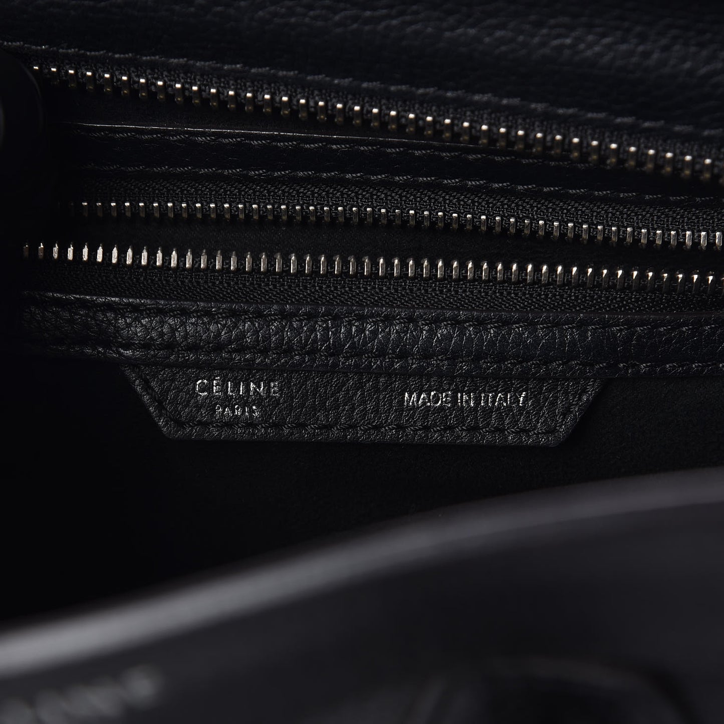 Drummed Calfskin Micro Luggage Black