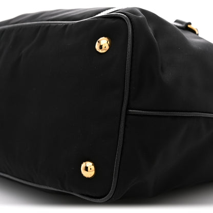 Prada Saffiano Tessuto Nylon Shopping Tote Black 10 of 11