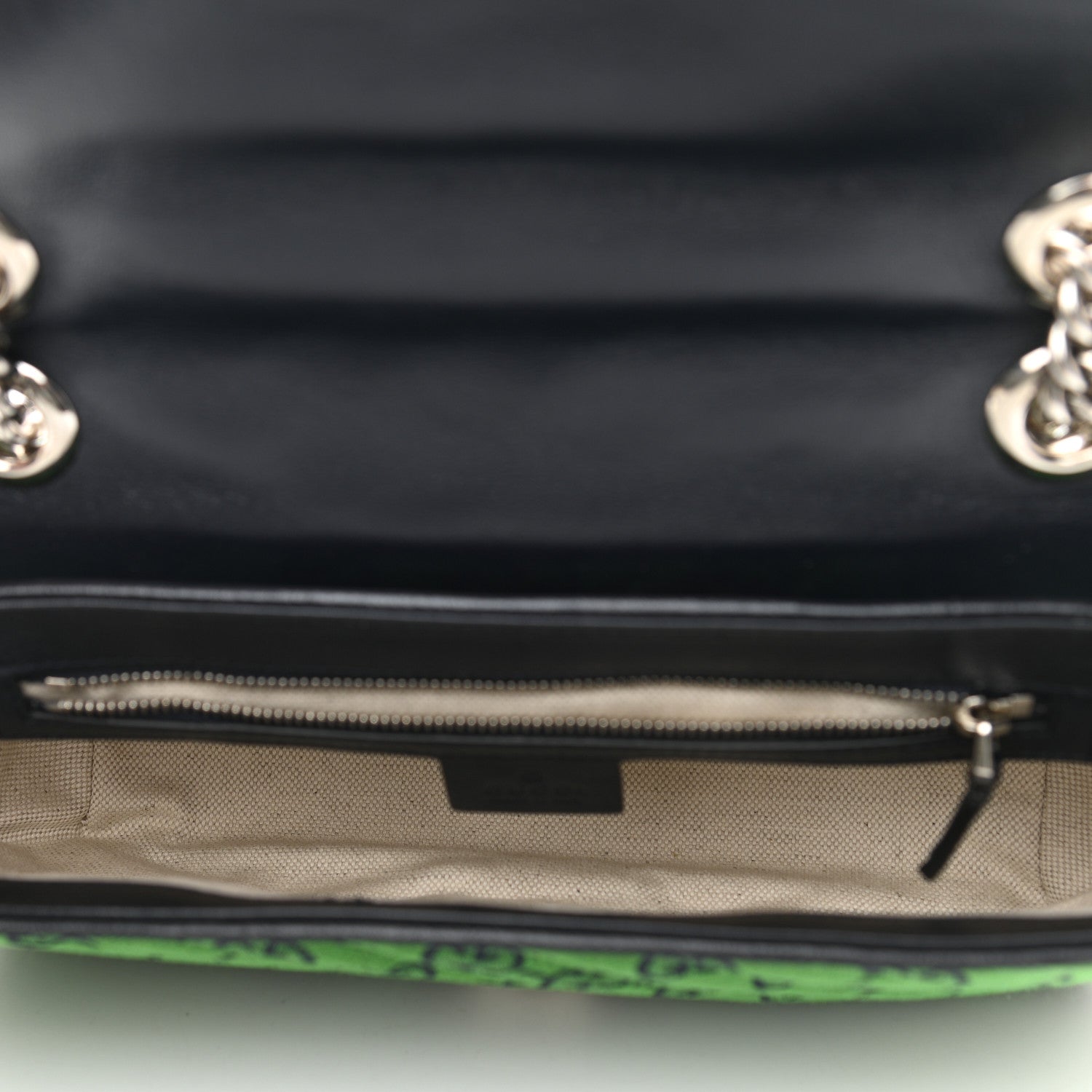 Gucci Monogram Multicolor Matelasse Diagonal Small GG Marmont Shoulder Bag Green Blue 5 of 10