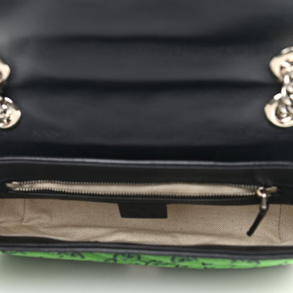 Gucci Monogram Multicolor Matelasse Diagonal Small GG Marmont Shoulder Bag Green Blue 5 of 10