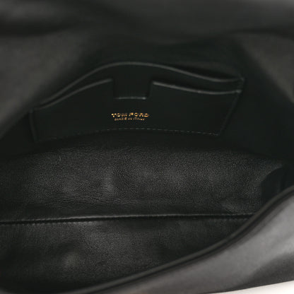 Tom Ford Satin Mini Label Chain Shoulder Bag Black 6 of 9