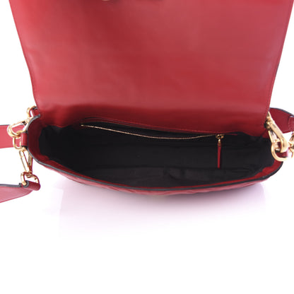Fendi Nappa FF 1974 Embossed Baguette Fragola 5 of 10