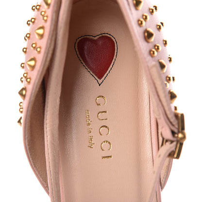 Gucci Malaga Kid Studded Pointed Toe Unia Flats 38.5 Perfect Pink 7 of 8
