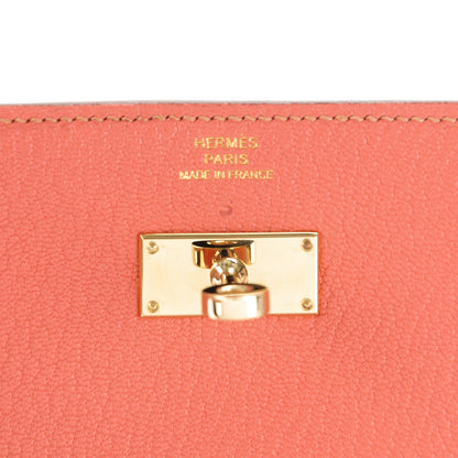Hermes Chevre Mysore Medium Kelly Wallet Rose Thé 7 of 8