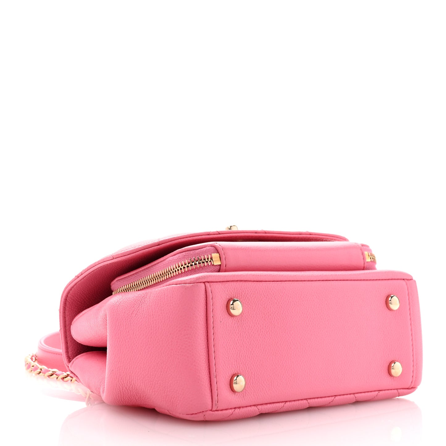 Caviar Quilted Small Business Affinity Flap Pink