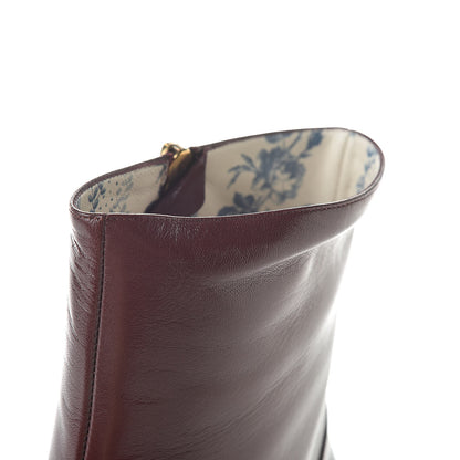 Gucci Malaga Kid GG Victoire 95mm Ankle Boots 38 Vintage Bordeaux 8 of 9