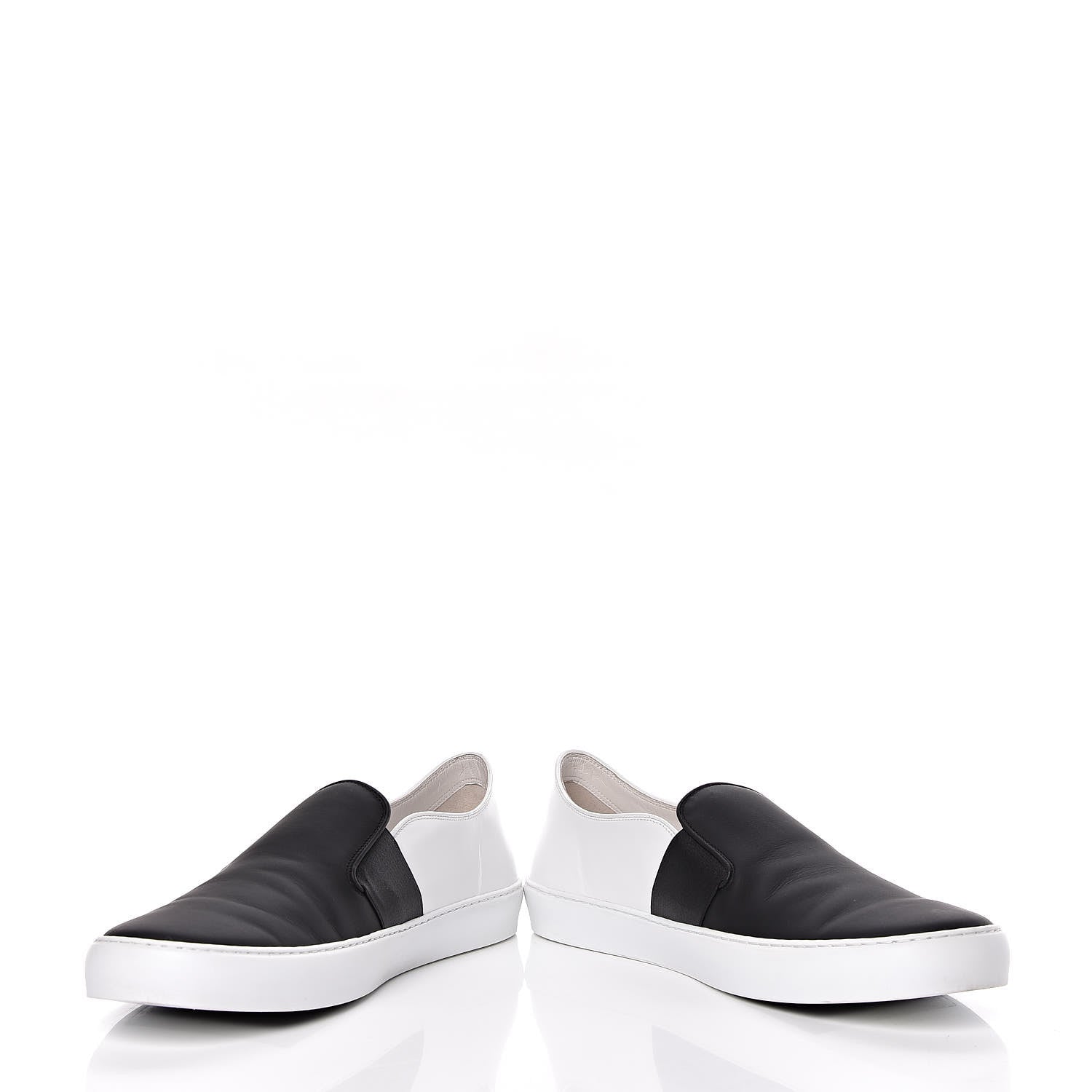 Chanel Calfskin Slip On Sneakers 45 White Black 15 of 16