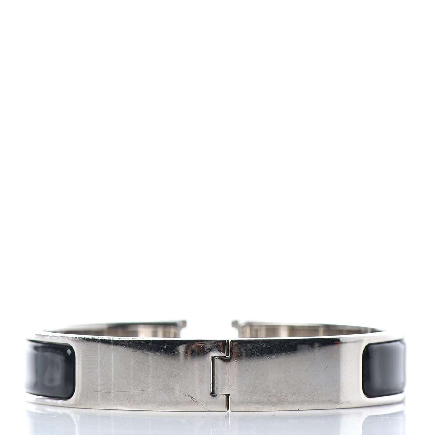 Enamel Narrow Clic Clac H Bracelet GM Black