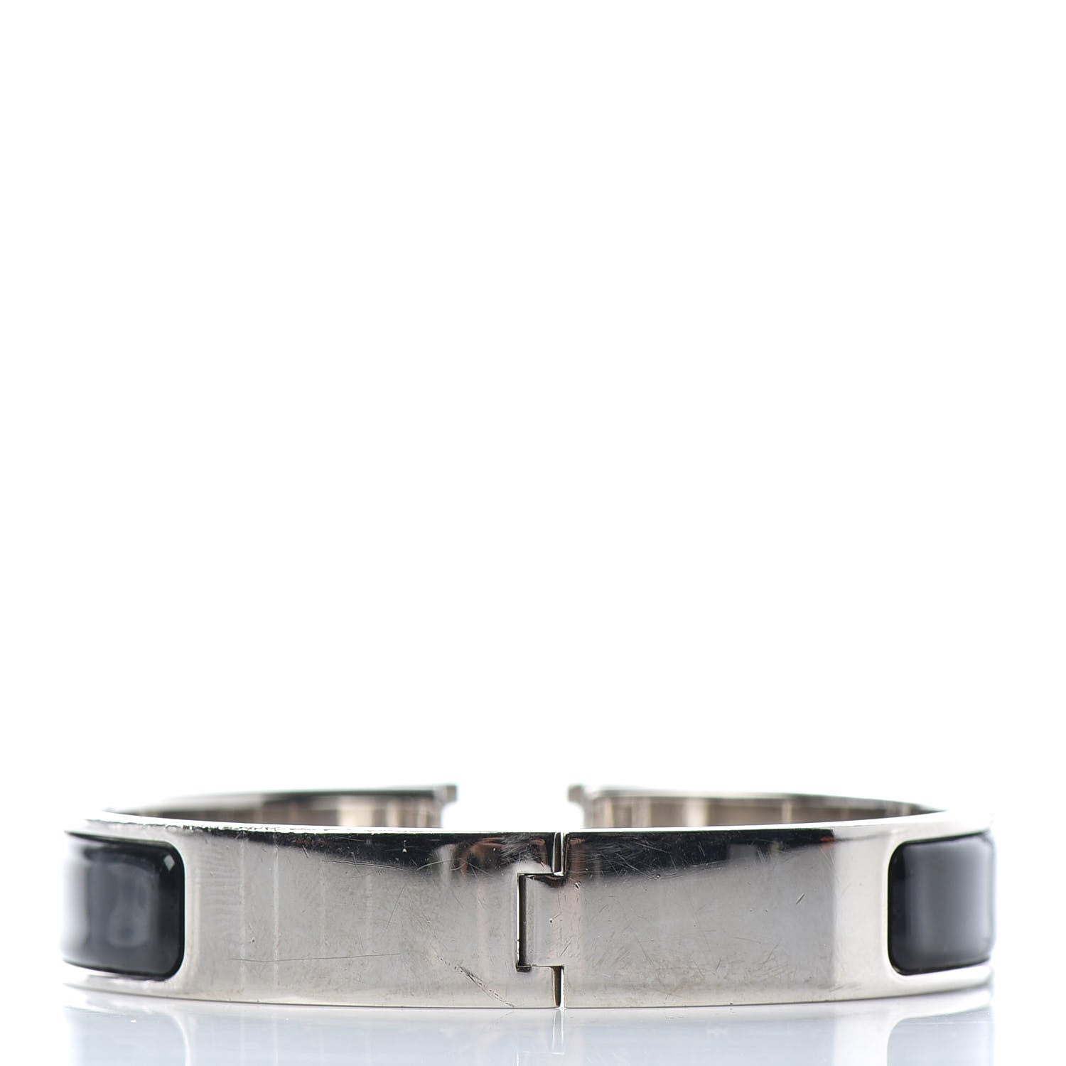 Hermes Enamel Narrow Clic Clac H Bracelet GM Black 3 of 4