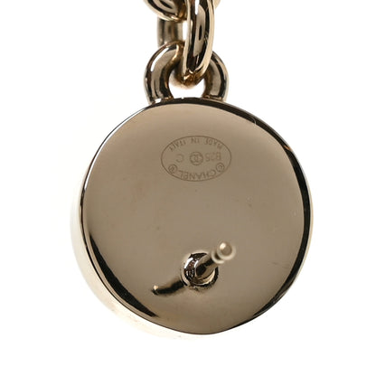 Chanel Lambskin Chain CC Drop Earrings Black Gold 4 of 5