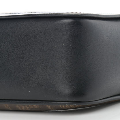 Fendi Glazed Fabric Vitello Century FF 1974 Stamp Patch Mini Camera Case Mogano Panna Black 10 of 11