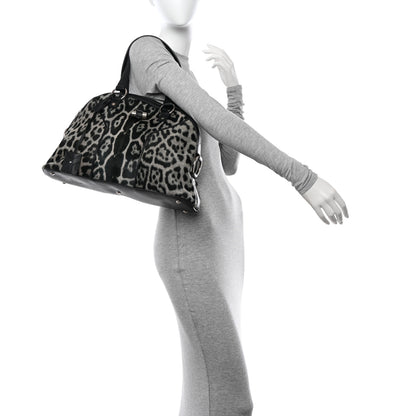 Saint Laurent Calf Hair Leopard Print Large Muse Black 2 of 13