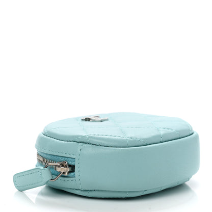 Chanel Lambskin Quilted Zip Around Classic Coin Purse Light Blue 4 of 8