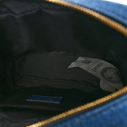 Versace Denim Quilted La Medusa Camera Bag Blue 5 of 10