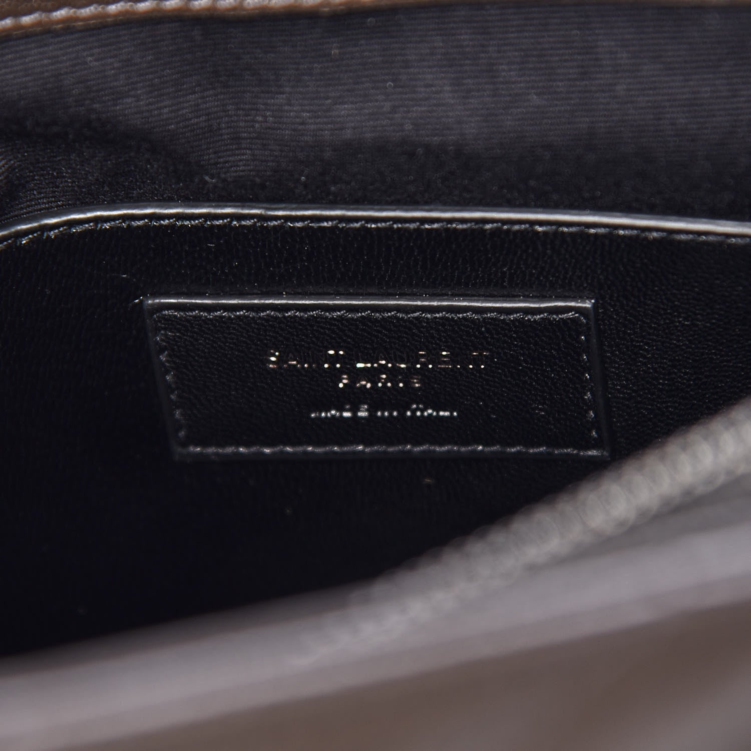 Saint Laurent Sheepskin Matelasse Chevron Monogram Large College Satchel Dark Brown 6 of 9