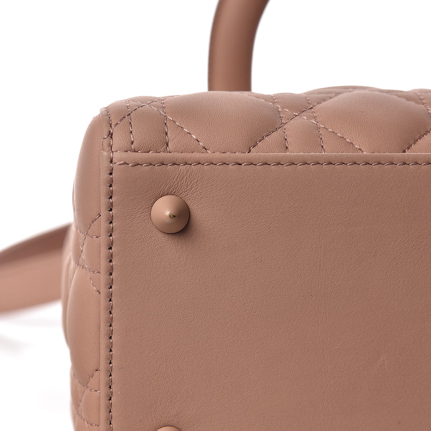 Ultra Matte Calfskin Cannage Medium Lady Dior Beige