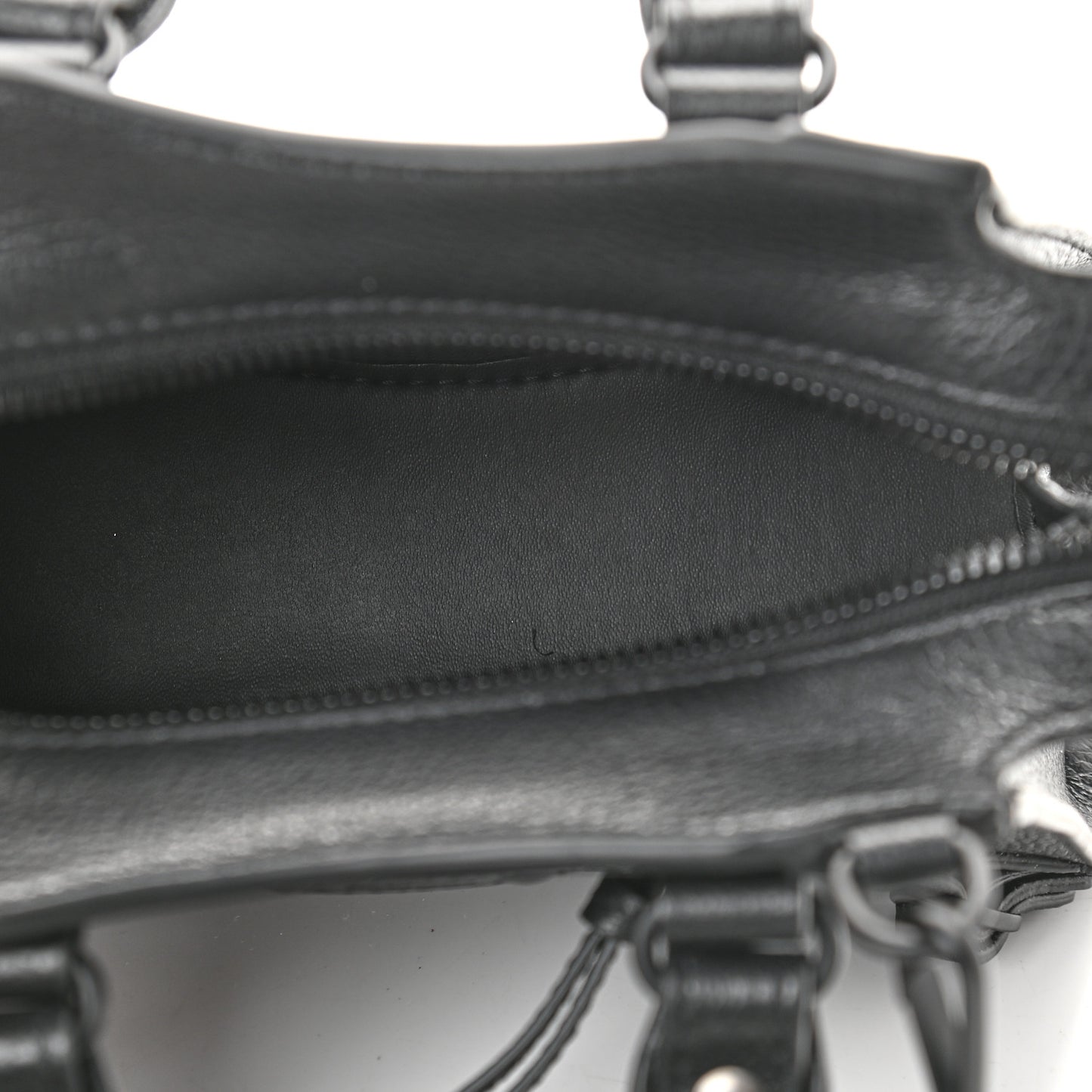 Grained Calfskin Neo Classic Black Hardware Nano City Crossbody Black