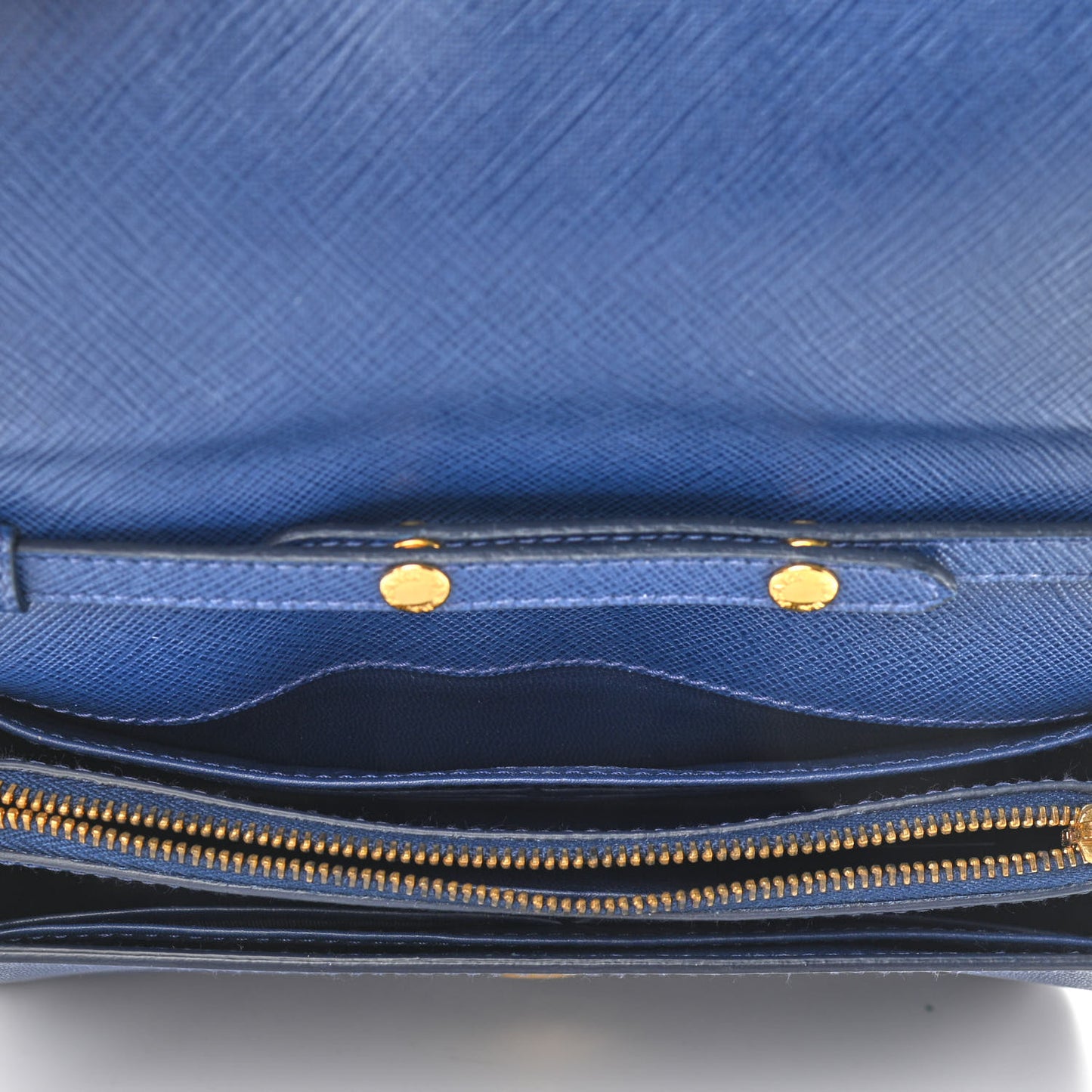 Saffiano Fiocco Bow Flap Wallet Bluette Cobalto