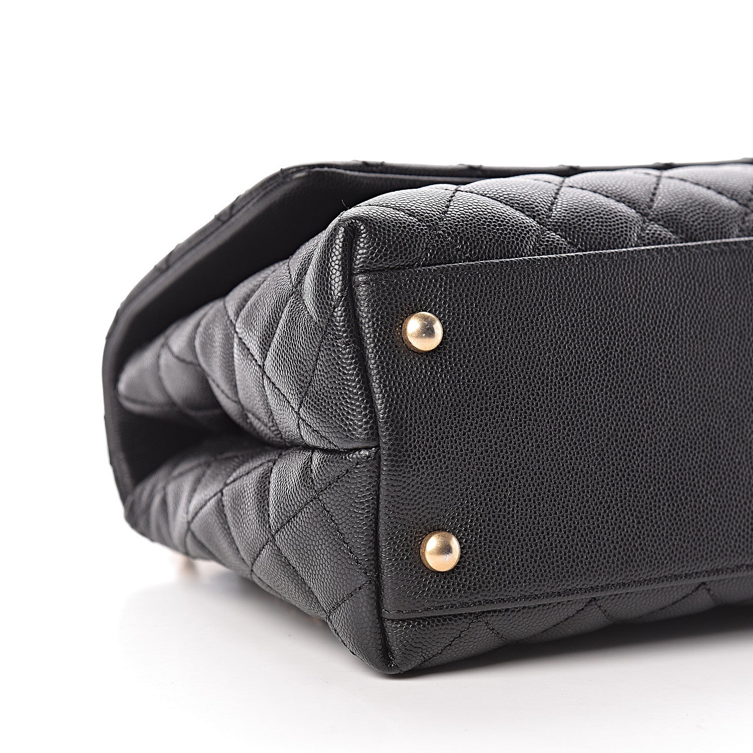 Chanel Caviar Lizard Quilted Small Coco Handle Flap Black 9 of 11