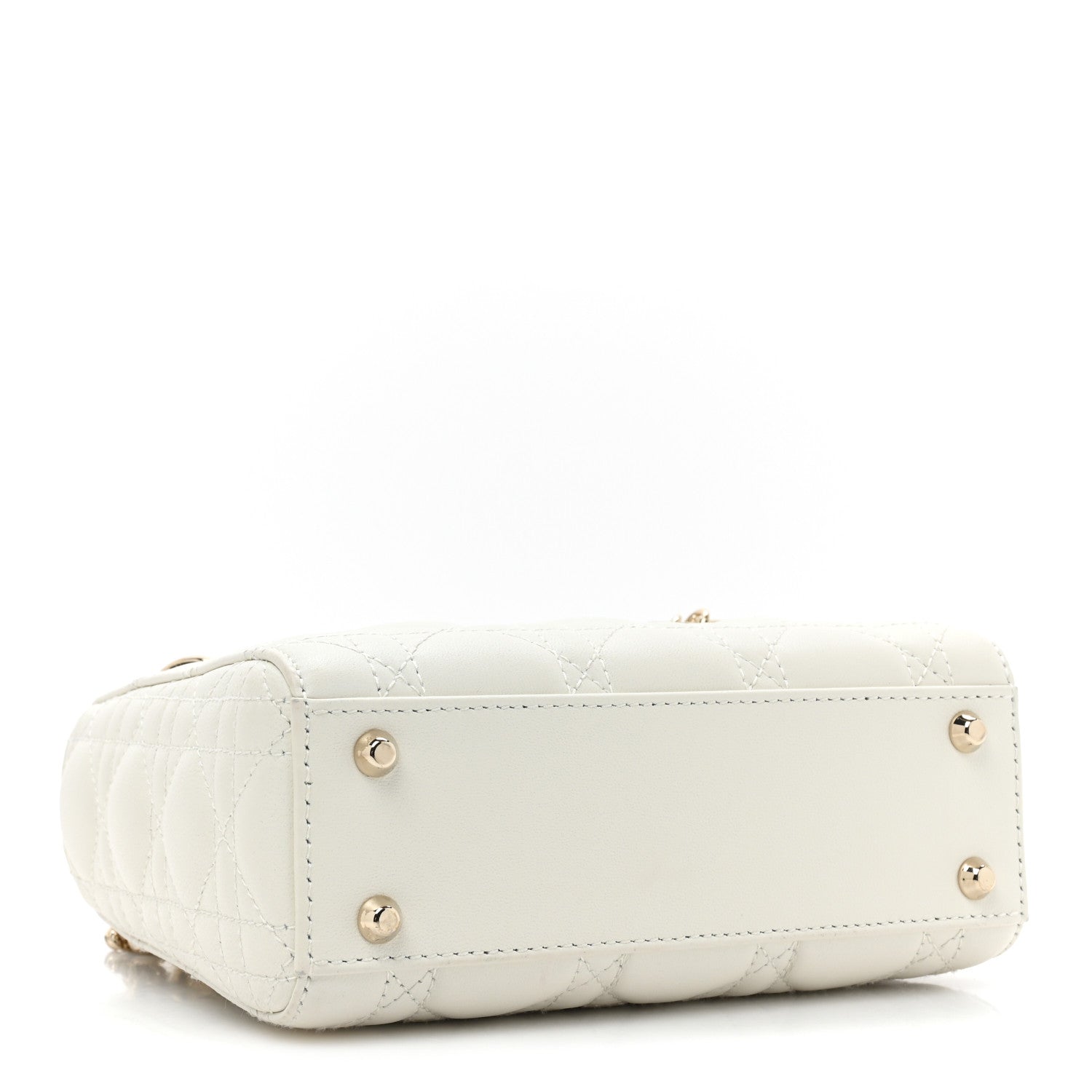 Christian Dior Lambskin Cannage Mini Lady Dior White 4 of 11