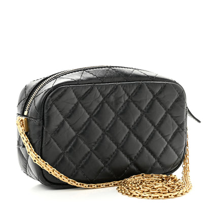 Chanel Aged Calfskin Quilted Mini Reissue Camera Case Black 3 of 10
