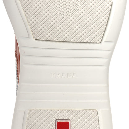 Prada Patent Technical Fabric Mens America's Cup Patchwork Sneakers 8.5 Nespola 8.5 Nespola  Argento 15 of 22