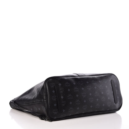 MCM Visetos Large Liz Reversible Shopper Tote Black 6 of 11