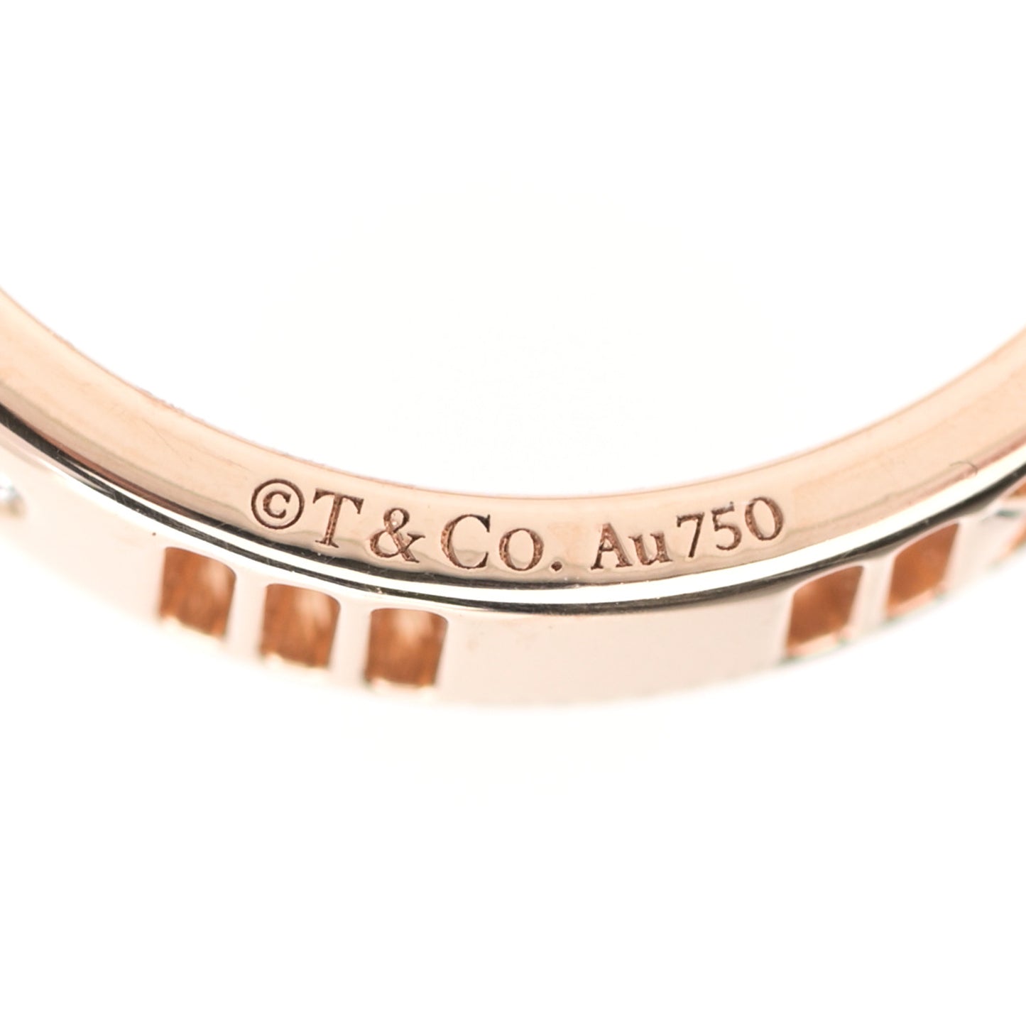 18K Rose Gold Diamond Atlas Pierced Ring 49 4.75