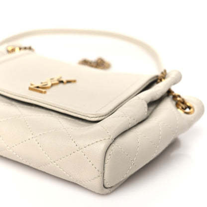 Saint Laurent Lambskin Quilted Monogram Mini Nolita Blanc Vintage 8 of 9