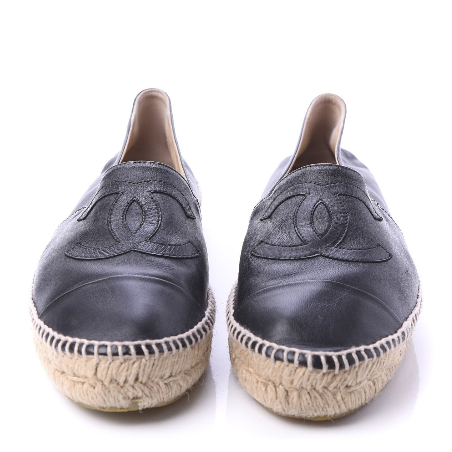 Lambskin CC Espadrilles 40 Black