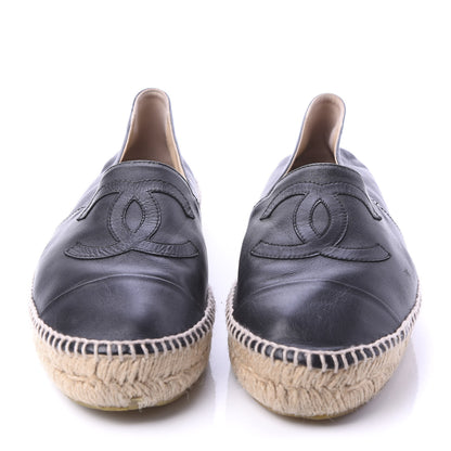 Chanel Lambskin CC Espadrilles 40 Black 2 of 11