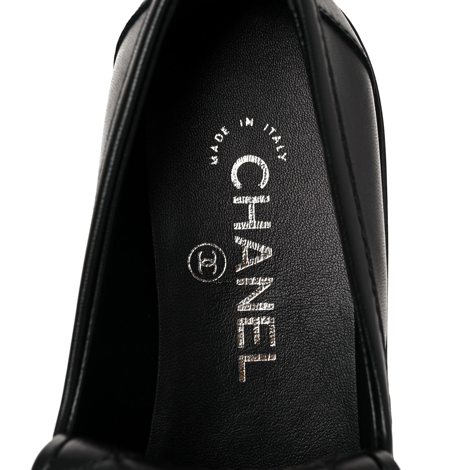 Chanel Lambskin Quilted CC Turnlock Loafers 37.5 Black 7 of 10