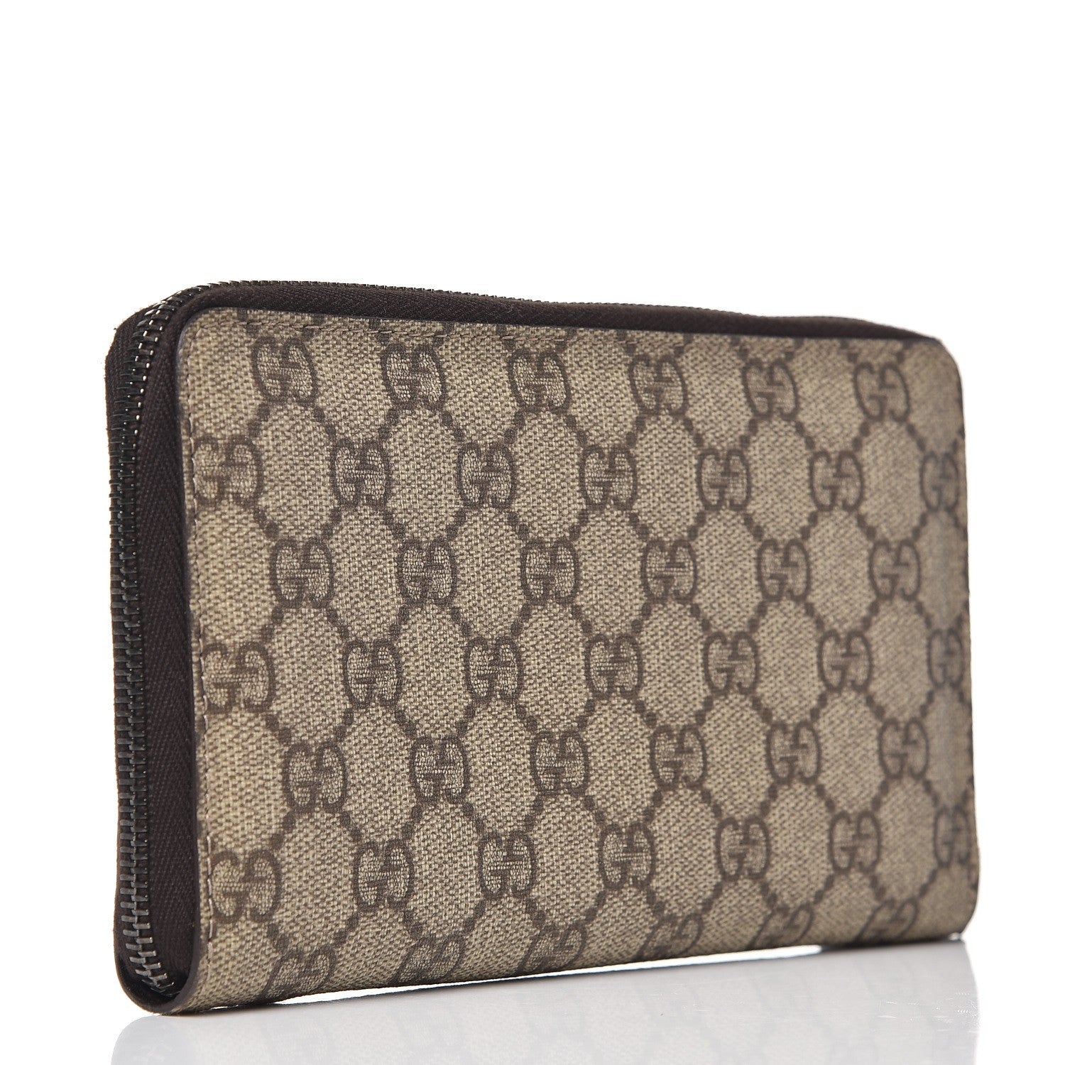 Gucci GG Plus Monogram Zip Around Wallet Dark Brown 3 of 8