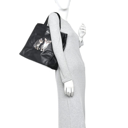 Balenciaga Calfskin Kittens Market Shopper Black 2 of 15
