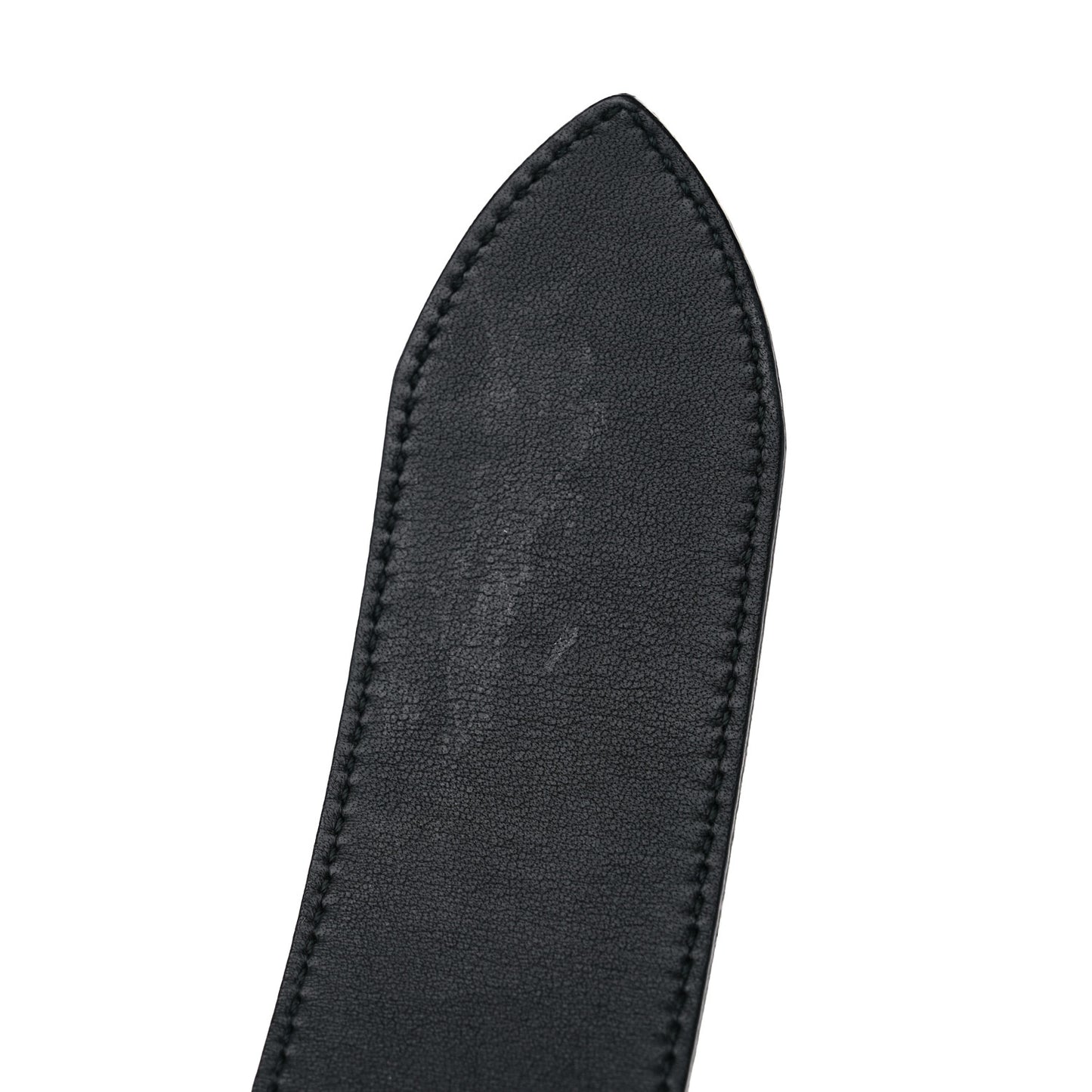 Textured Dollar Calfskin Nickel Double G 40mm Belt 90 36 Black