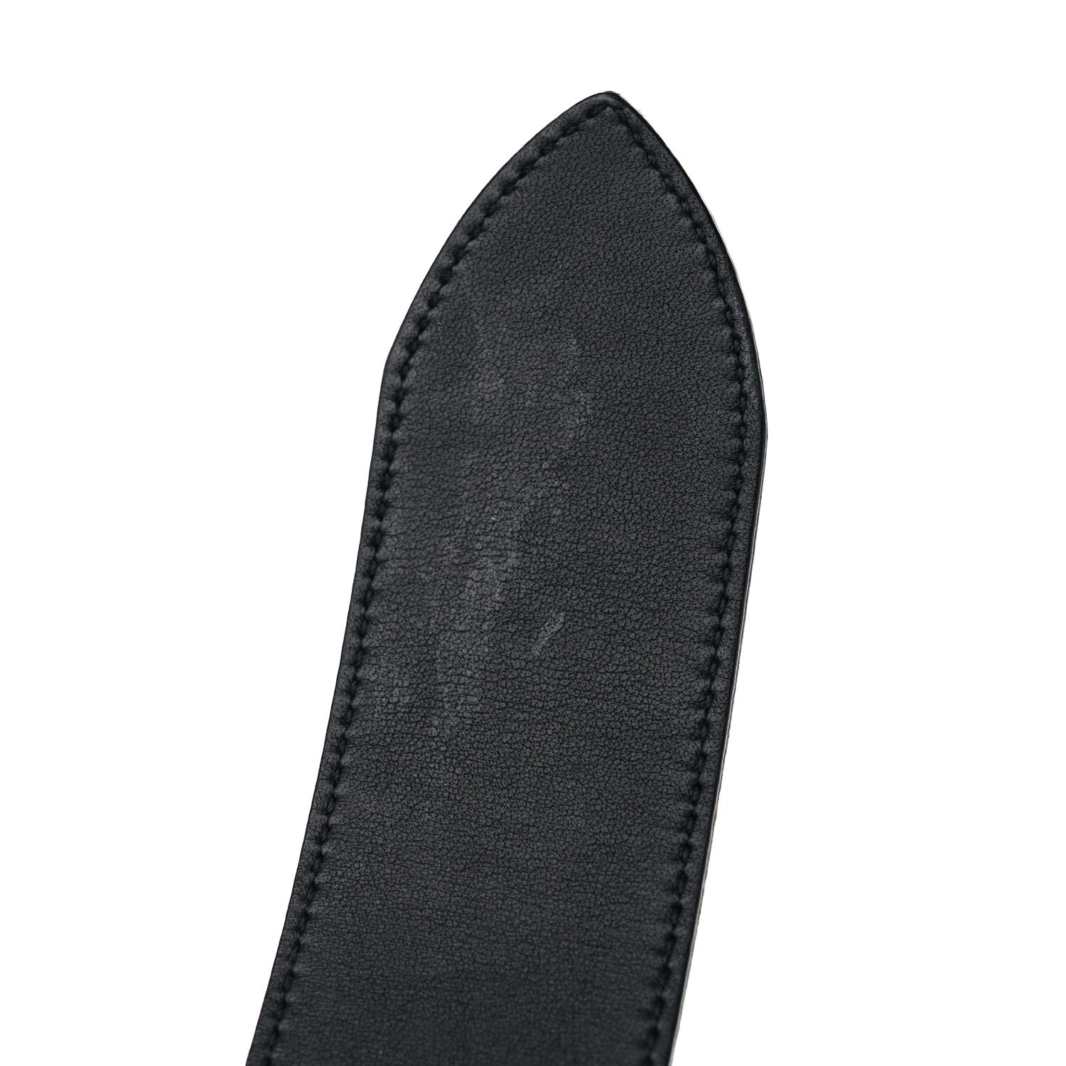 Gucci Textured Dollar Calfskin Nickel Double G 40mm Belt 90 36 Black 5 of 6