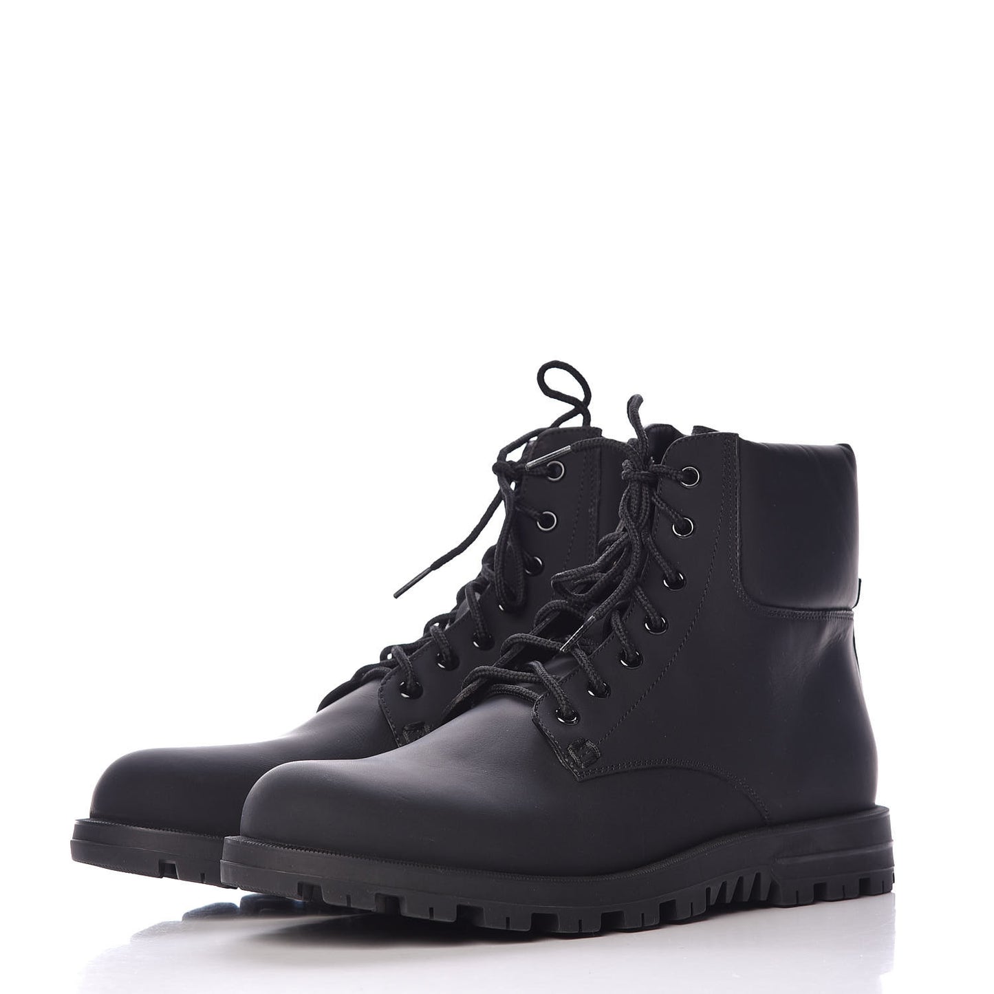 Rubberized Mens Lace Up Ankle Boots 8 Black