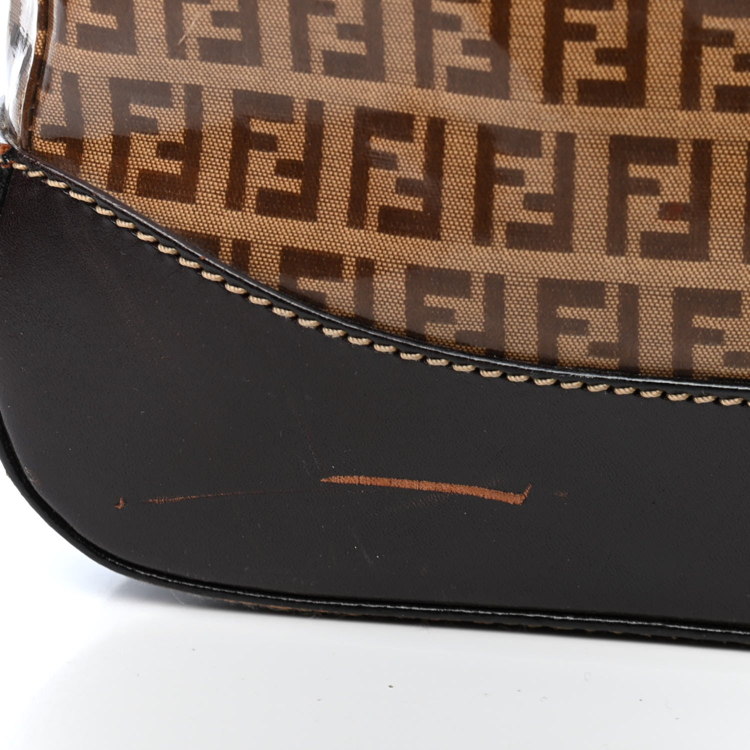 Fendi Vinyl Zucchino Tote Tobacco 11 of 12