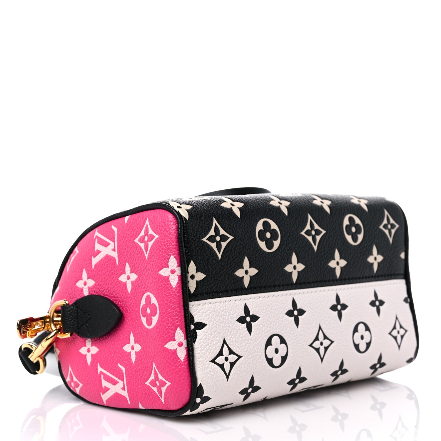 Louis Vuitton Empreinte Monogram Spring in the City Speedy Bandouliere 20 Black White Pink 4 of 9