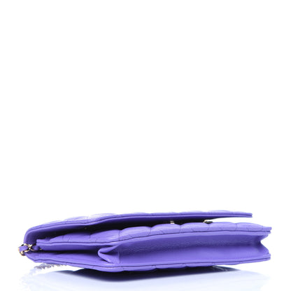 Chanel Caviar Quilted Wallet On Chain WOC Purple 4 of 12