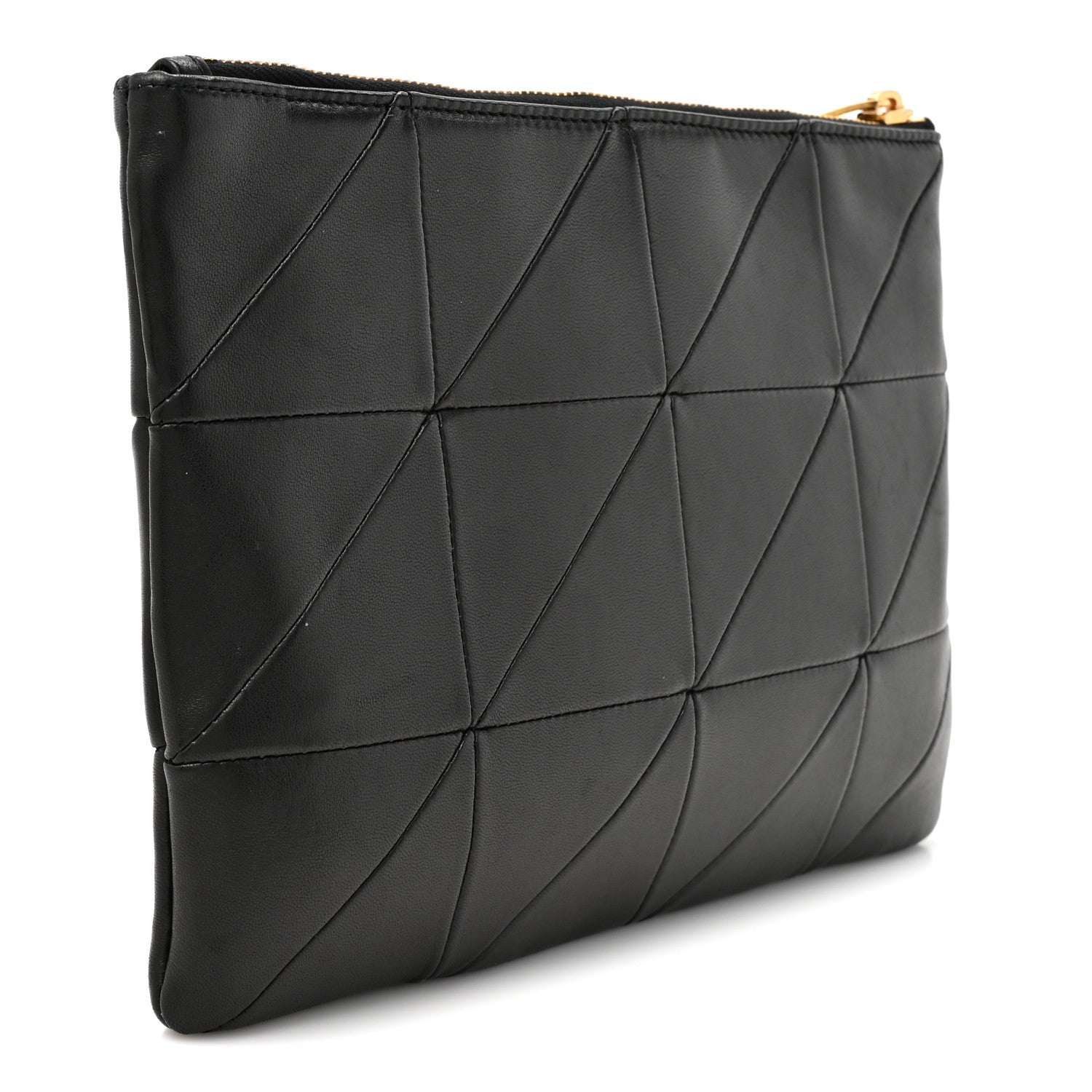 Saint Laurent Lambskin Patchwork Monogram Jamie Pouch Black 3 of 7
