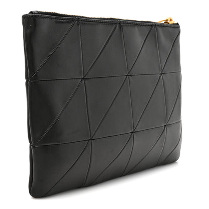 Saint Laurent Lambskin Patchwork Monogram Jamie Pouch Black 3 of 7