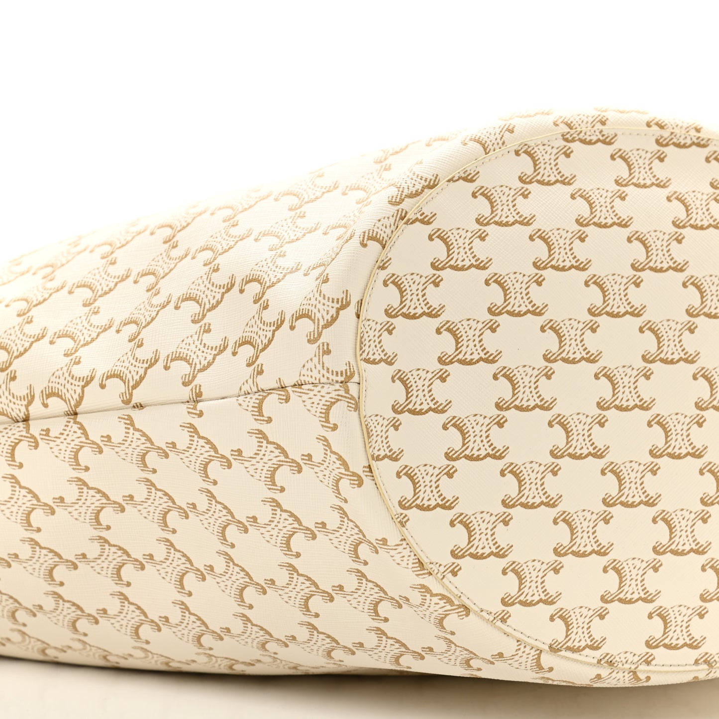 Calfskin Canvas Triomphe Large Couffin White