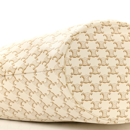 Celine Calfskin Canvas Triomphe Large Couffin White 11 of 11