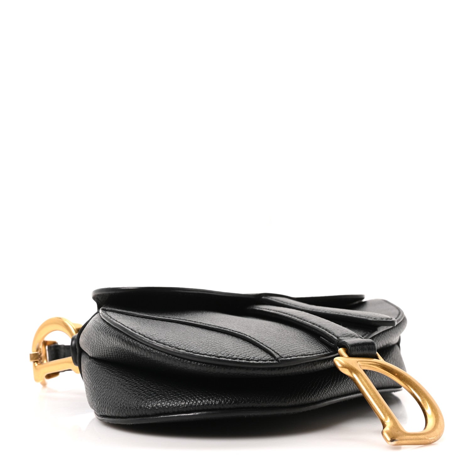 Christian Dior Grained Calfskin Mini Saddle Bag Black 4 of 10