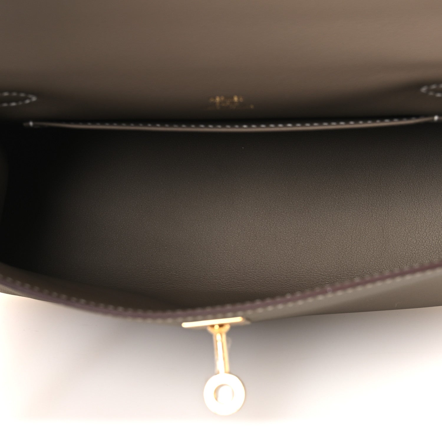 Hermes Swift Kelly Pochette Clutch Etoupe 5 of 12