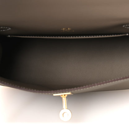 Hermes Swift Kelly Pochette Clutch Etoupe 5 of 12
