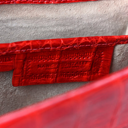 Nancy Gonzalez Crocodile Clutch Red 6 of 10