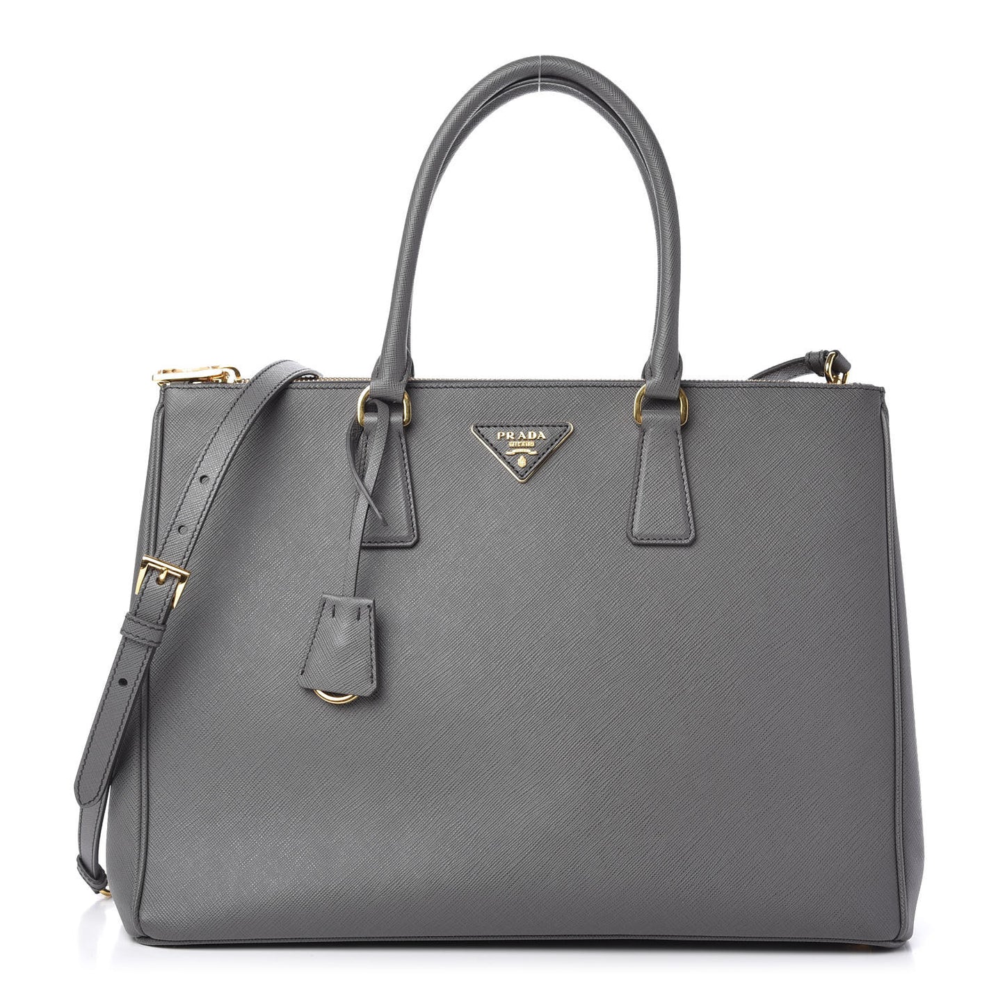 Saffiano Lux Large Galleria Double Zip Tote Mercurio